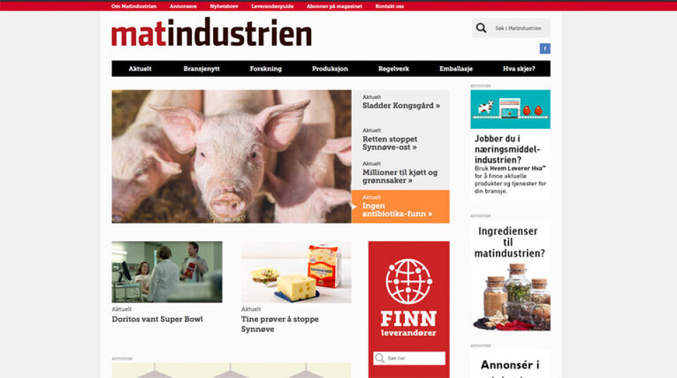 NYTT: Matindustrien fornyer seg på nett.