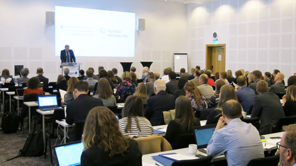 MATSVINN: Oversiktsbilde fra Nordisk konferanse om forebygging av matsvinn 2017 i slutten av april. Konferansen markerte avslutningen på et treårig nordisk prosjekt om matsvinn. (Foto: Per Øyvind Nordberg)