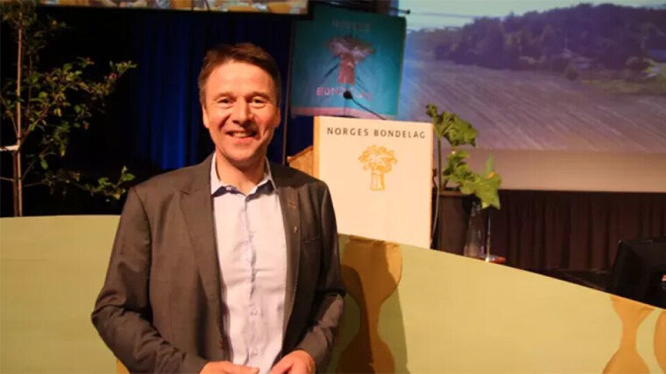 GJENVALGT: Lars Petter Bartnes, leder i Norges Bondelag (Foto: Norges Bondelag)