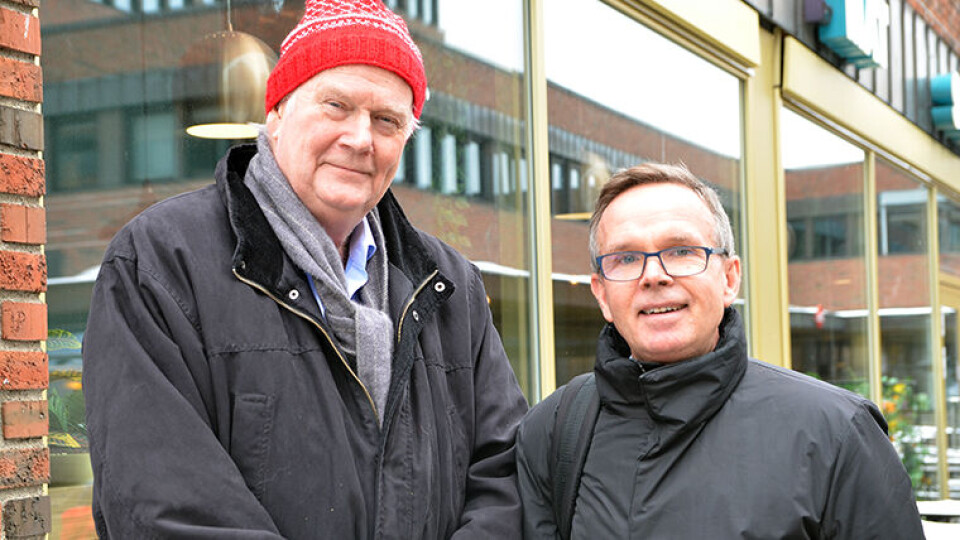 MANGELFULL KUNNSKAP: – Vår erfaring er at kunnskap om akrylamid generelt er lite kjent i befolkningen, sier salgssjef Harald Reigstad og Erik Slinde i Zeracryl. (Foto: Synnøve Prytz Berset)