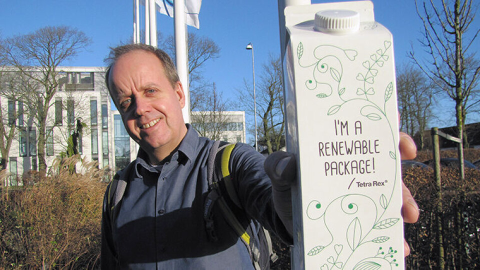 Plantebasert: Erik Lindroth med Tetra Rex Biobased. (Foto: Lars Edling)