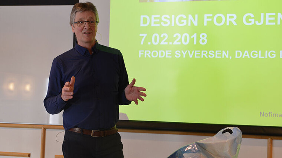 HASTER: – Det er et stort antall tonnasje av plastemballasje som skal inn i sirkelen, og vi har dårlig tid, sier Frode Syversen i Mepex. (Foto: Synnøve Prytz Berset)