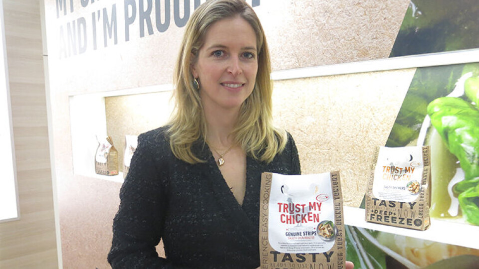 TRUST MY CHICKEN: Zandbergen World’s Finest Meat har merket seg at forbrukerne ønsker raske retter i attraktiv emballasje. (Foto: Synnøve Prytz Berset)