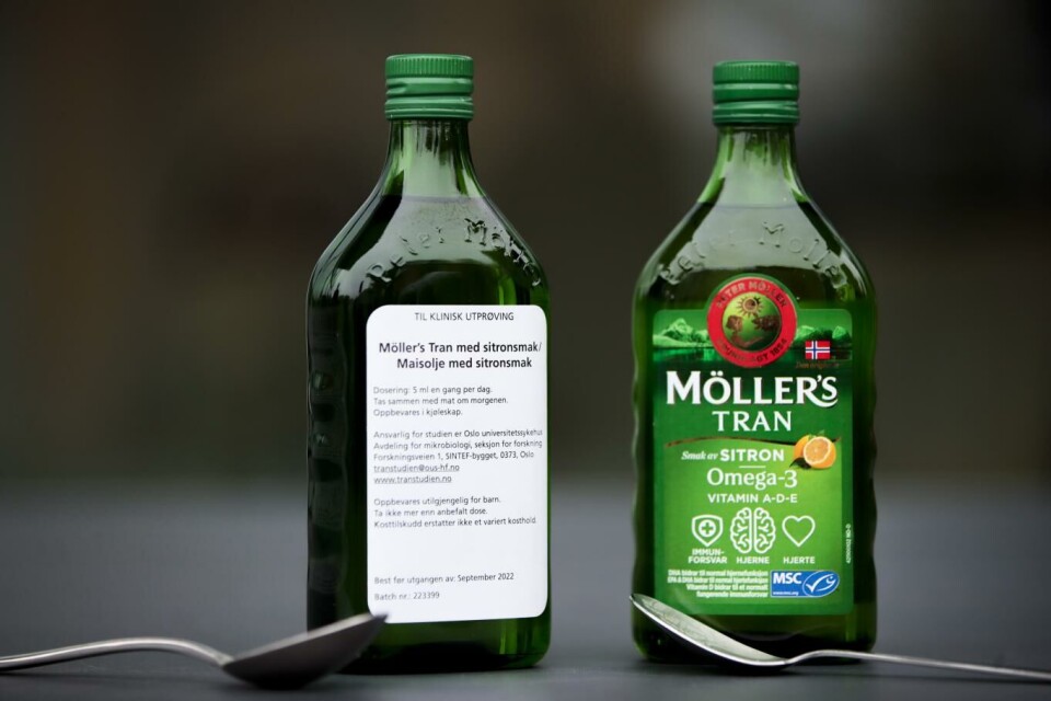 I forskningsprosjektet vil det bli brukt Möller’s Tran og studien er delfinansiert av Orkla som eier Möller’s. Foto: Jil Yngland, NTB