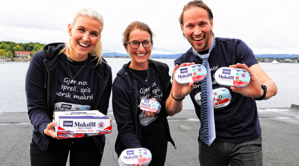 Forretningsutvikler Martine Steen, markedssjef Frida Lennby og daglig leder Øystein Rist i Lofotprodukt.