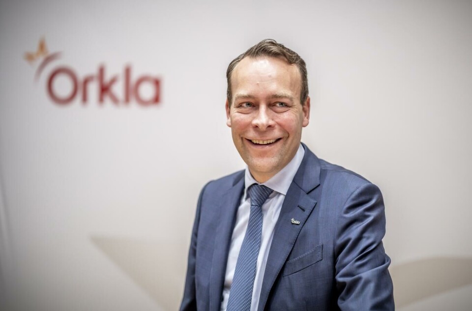 Konsernsjef Jaan Ivar Semlitsch i Orkla sier at starten på året for selskapets merkevarevirksomhet har vært positiv. Foto: Ole Berg-Rusten, NTB