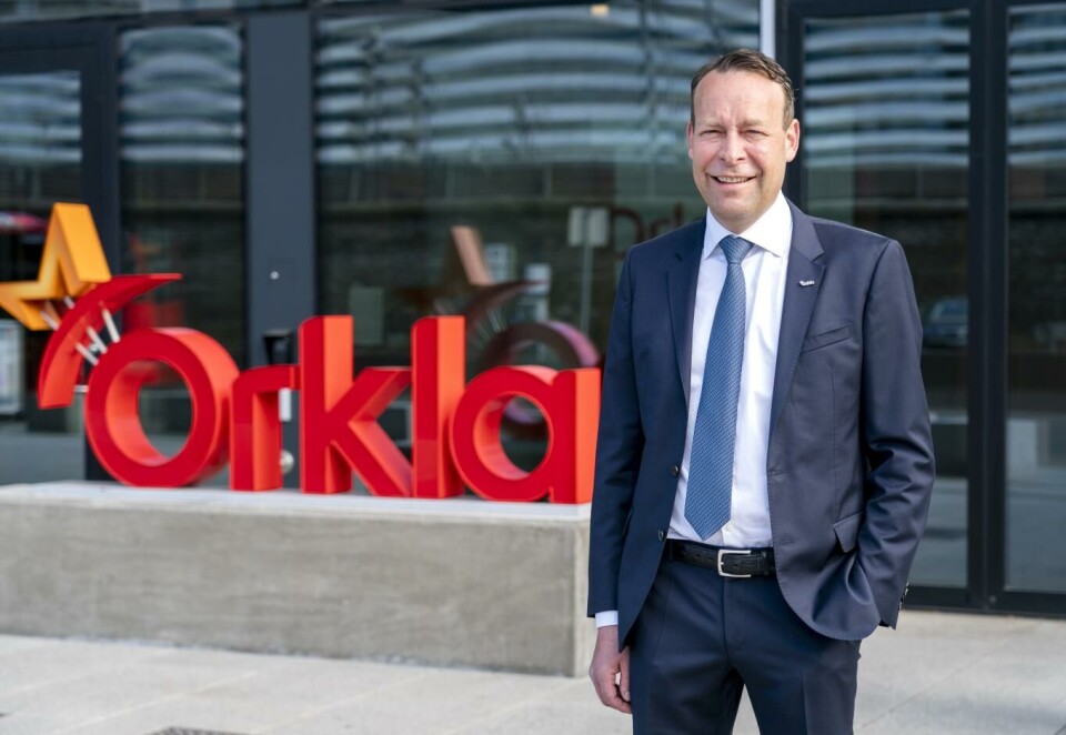 Konsernsjef i Orkla Jaan Ivar Semlitsch presenterer fredag positive driftsresultater, men flaskehalser internasjonalt gjør at resultatveksten ikke er så god som han kunne ønske seg. Arkivfoto: Gorm Kallestad, NTB