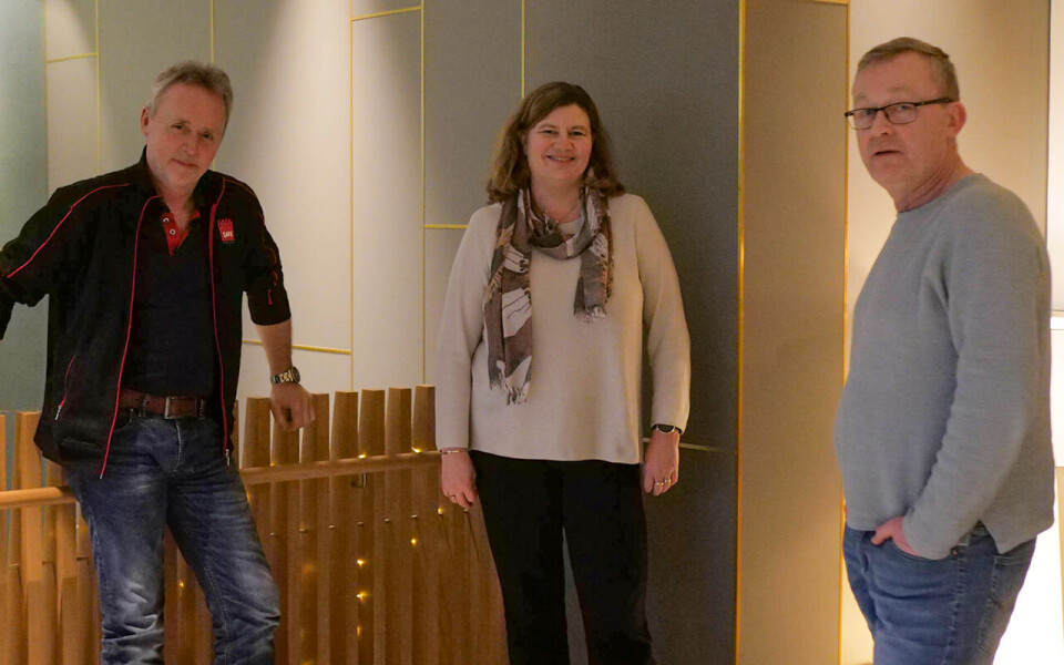 Trond Cato Fylling, Kjersti H. Torgersen og Roger Fimland Maurstad gleder seg over mer norsk mat på norsk sokkel.
