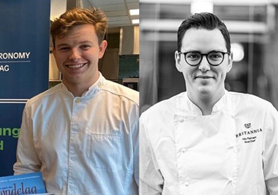 Nils Flatmark fra Britannia Hotel og Espen Laumann fra Le bistro, begge i Trondheim. Foto: privat