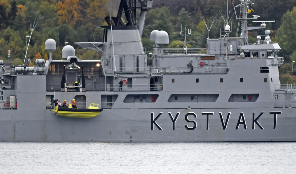 Kystvakten bisto under aksjonen tirsdag. Dette bildet er tatt i en annen sammenheng. Illustrasjonsfoto: Rune Stoltz Bertinussen | NTB