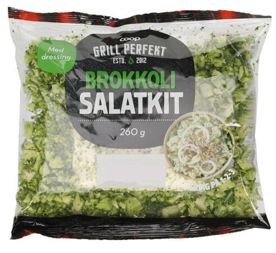 Coop tilbakekaller Grill Perfekt Brokkolisalat.