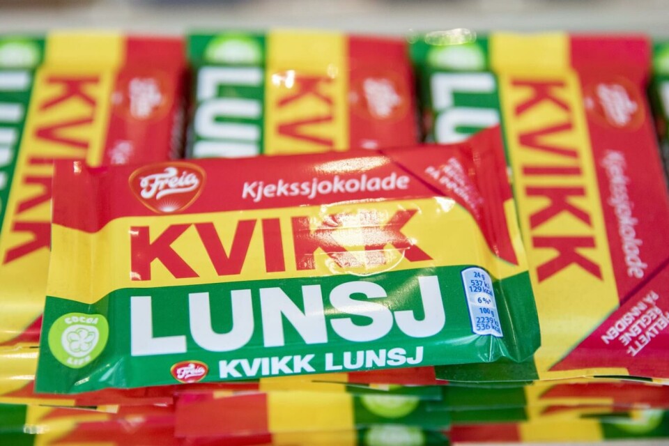 Kvikklunsj fjernes fra SAS-flygningene etter at Mondelez i slutten av mai havnet på Ukrainas svarteliste. Foto: Fredrik Hagen, NTB