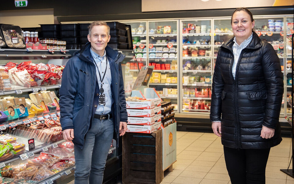 Vidar Olsen i Norgesgruppen og Karolina Henriksen i Nortura.