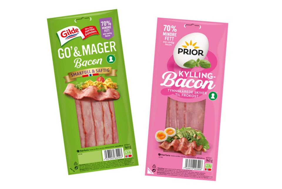 Bacon-nyheter med 70 prosent mindre fett.