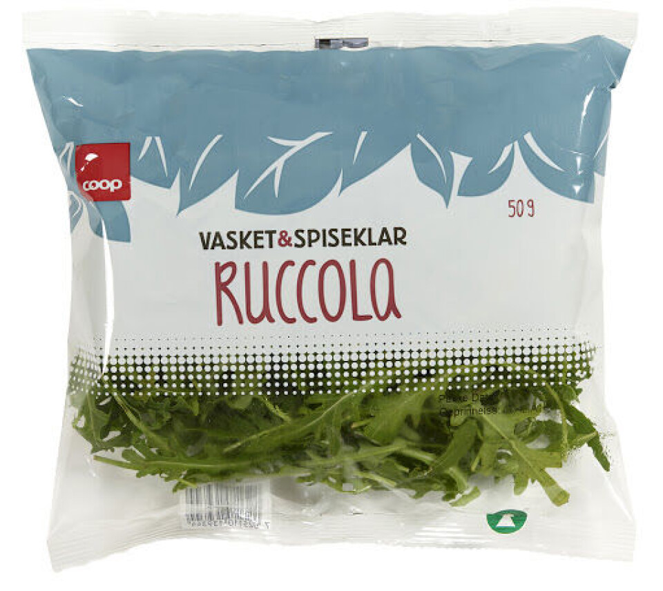 Foto Ferskvarehuset produserer årlig 200 tonn ruccola for Coop.