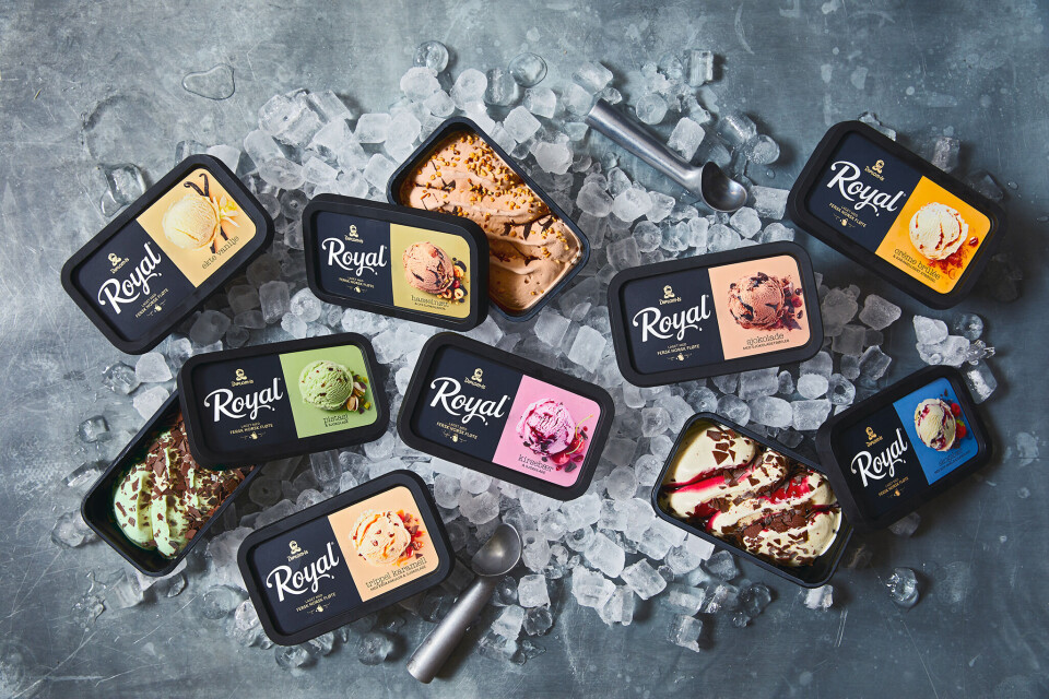 I 2021 vil de nye Royal isboksene til Diplom-Is gradvis erstatte de gamle etter hvert som det går tomt for eksisterende emballasje. Foto: Diplom-Is