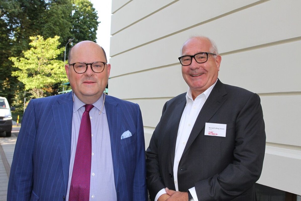 Administrerende direktør i NHO Mat & Drikke, Petter Haas Brubakk (t.v.) og administrerende direktør i Nofima, Øyvind Fylling-Jensen.
