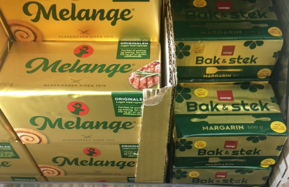 I siste rene dagligvaresak fra Næringslivets konkurranseutvalg, fra 2020, kom flertallet til at Coops margarin Bak & stek er en ulovlig etterlikning av Melange fra Mills.