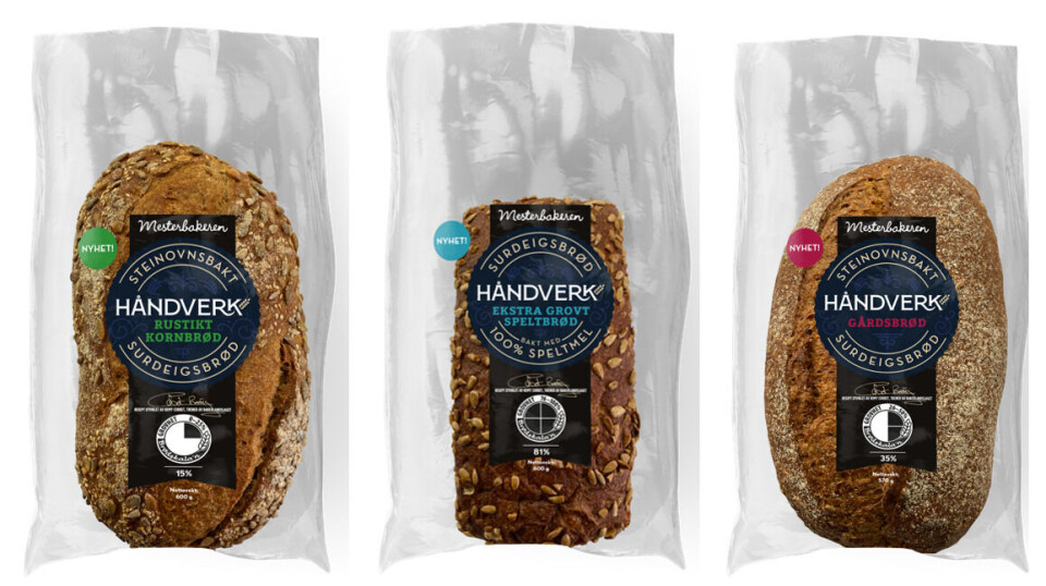 Dette er Rema 1000s tre nye Håndverksbrød. Foto: Mesterbakeren