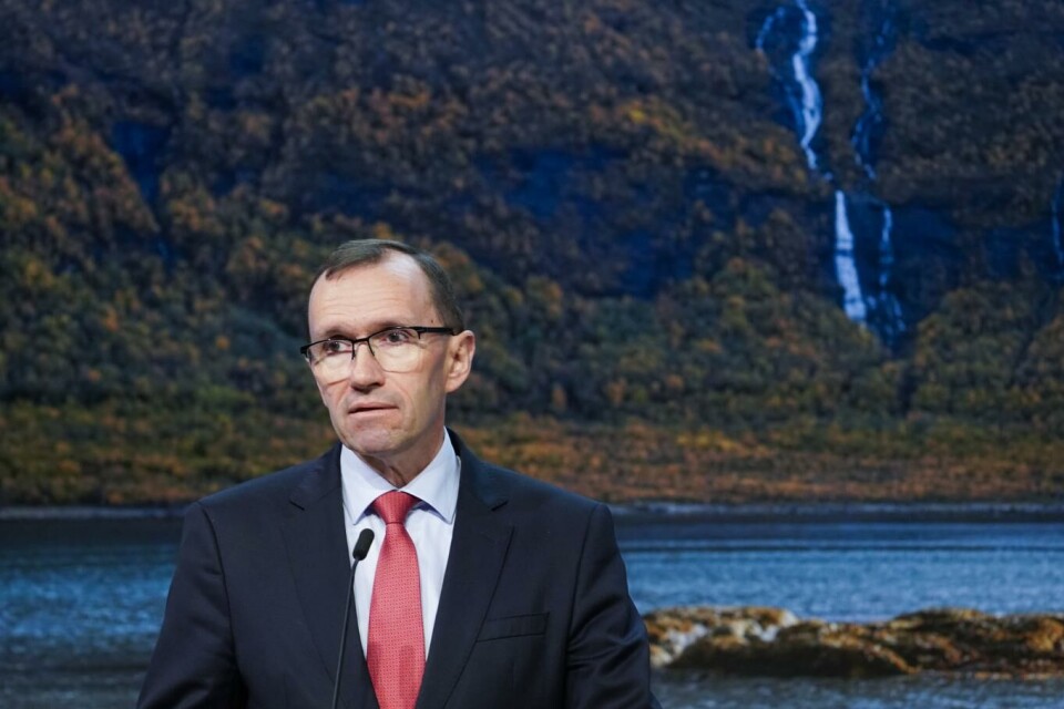 Klima- og miljøminister Espen Barth Eide på en pressekonferanse i Oslo i fjor. Foto: Ole Berg-Rusten / NTB